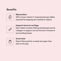VITL Vitl Collagen & Vitamin C Effervescent - 20 Tablets - Unleash Your Radiant Beauty from Within - 1 Month Supply