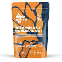 NobleNature Vitamin D3 4000IU + K2 MK7 100µg with Turmeric, Ginger & Black Pepper – High Strength 5-in-1 Formula – 90 Capsules (45 Day Supply) – UK Made Supplement with 95% Curcuminoids (90)