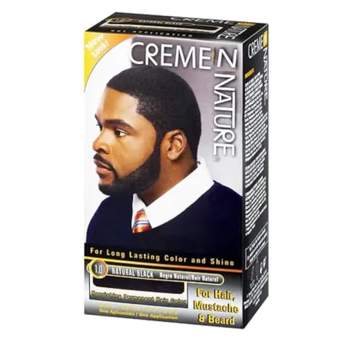 Generic CREAM OF NATURE Moustache & Beard COLOUR Natural Black 1.0
