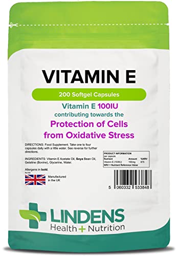 Lindens Vitamin E 100IU Double Pack 400 Capsules DL Alpha Tocopherol