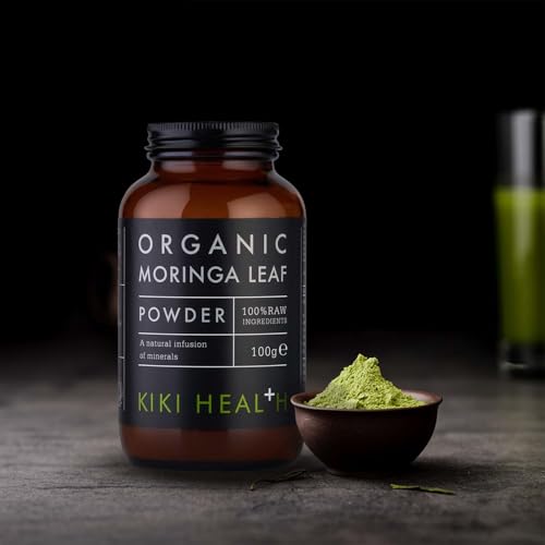 KIKI HEALTH KIKI Health Premium Organic Moringa Leaf Powder - Certified Superfood with Essential Vitamins & Sustainably Sourced for Healthy Living - Conveniently Blends into Smoothies & Dishes - 100g