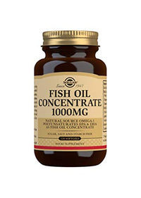 Solgar Fish Oil Concentrate 1000 mg Softgels - Pack of 120 - Supports Normal Functioning of Heart, Brain Function and Vision - Daily Wellbeing - Gluten Free