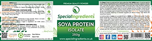 SPECIAL INGREDIENTS Special Ingredients SOYA Protein Isolate Powder 250g Vegan, Non-GMO, Gluten Free, Lactose Free, Plant Based - Recyclable Container