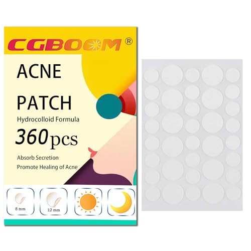 CGBOOM Acne Pimple Master Patches Spot & Blemish Treatment Stickers Invisible Hydrocolloid Patches (360P)