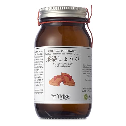 Tribe Skincare Japanese Bath Powder with Senkyu, Japanese Sea Fennel and Ginger for People Sensitive to Cold or affected by Fatigue