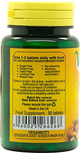 Veganicity Vitamin D3 400iu (10µg) : Vitamin D General Health & Joint Supplement: 90 Vegan Tablets, in a Planet-Friendly 99% Recycled Pot