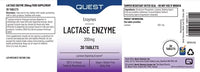 Quest Lactase Enzyme 200mg Lactose Intolerance Relief. 2000 ALU Fast Relief Dairy Enzymes Digestive Supplement to Prevent Gas, Bloating & Diarrhoea. Dairy, Gluten Free & Vegan (3 Pack x 30 Tablets)