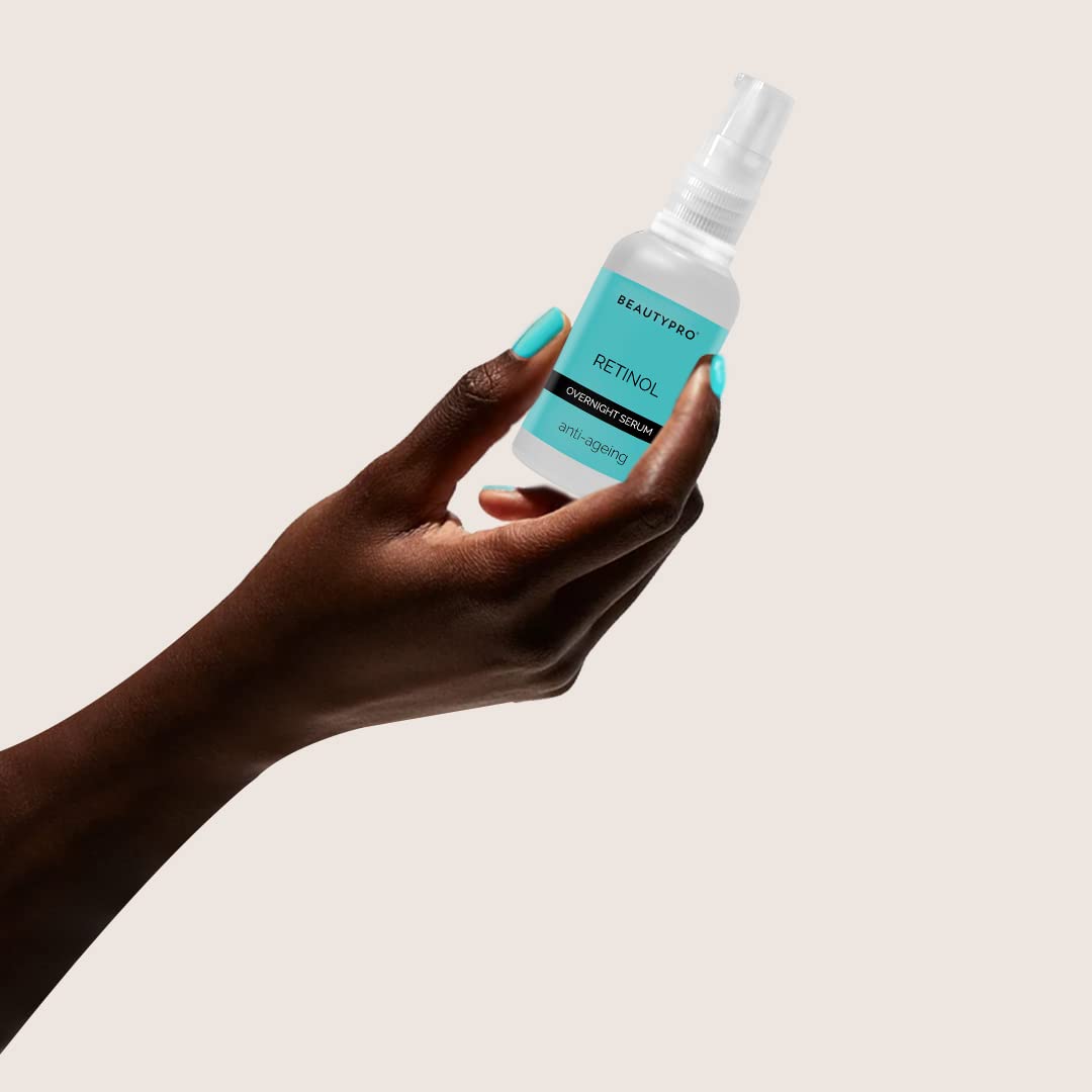 BEAUTYPRO RETINOL 1Anti-Aging Overnight Face Serum 30ml | 100% Plant Based Skincare Serum | Anti-Aging, Targets Blemishes, & Reduces Inflammation | Seaweed Kelp Complex & Organic Pine Oil |