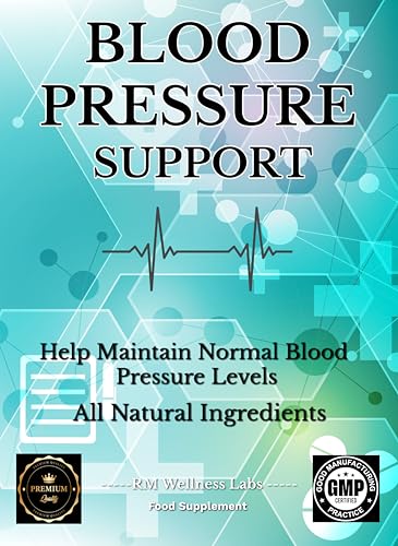 Generic Blood Pressure Support - High Potency Natural Food Supplement Pills - 180 Day Supply