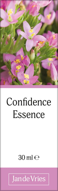 Jan De Vries Confidence Essence | Flower Essence | Boost & Restore Confidence | Lift Self-esteem | Aspen, Centaury, Honeysuckle & Elm | 30ml