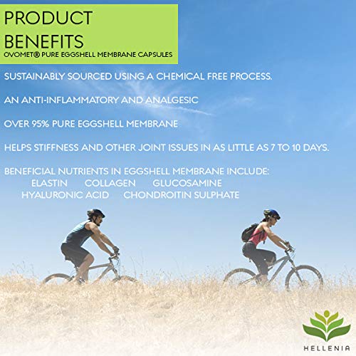 Hellenia’s Ovomet Eggshell Membrane 300mg | 30 Vegetarian Capsules | Joint Supplement | Gluten-Free | Soy-Free