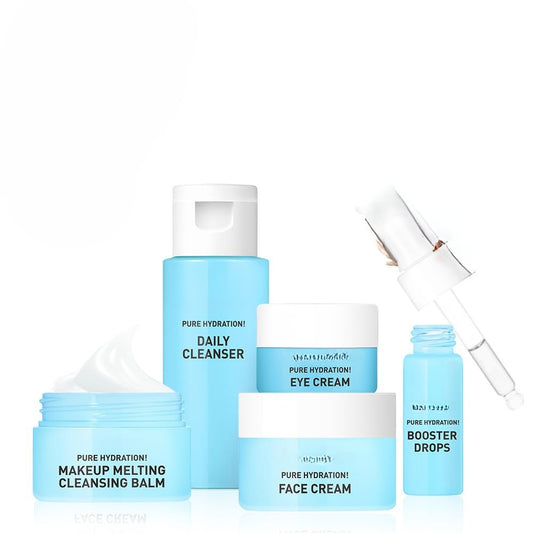 Shefave Blue Moisturizing Mini Skin Care Set Comfortable & Absorbable Moisturizing Mini Portable
