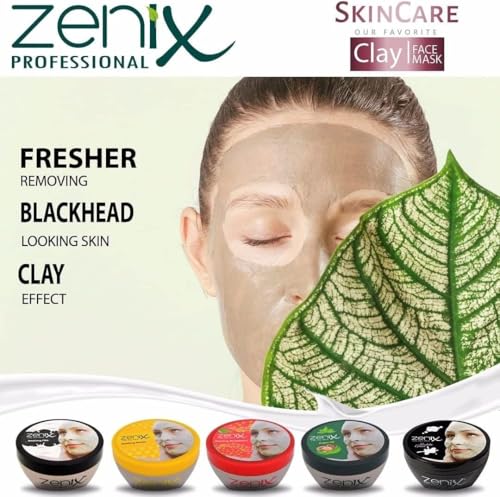 zenix Zenix Clay Mud Mask with Argan Oil | Hydrating, Detoxifying, and Pore-Tightening Face Mask | Anti-Acne Skincare with Natural Plant Extracts for All Skin Types