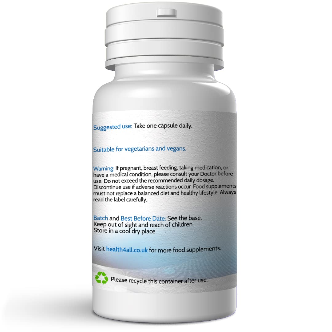 Health4All Vitamin B3 Niacin as Nicotinamide (Niacinamide) 500mg 240 Capsules (V) Purest, No Additives, Vegan, Gluten Free No-Flush Niacin Capsules