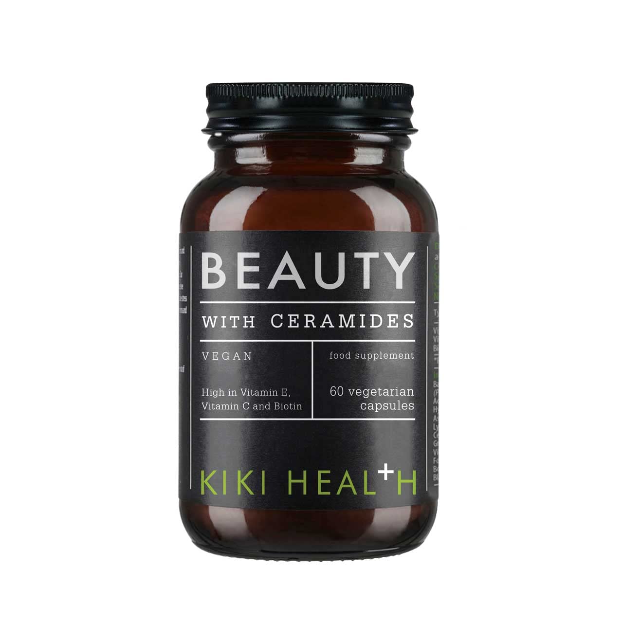 KIKI HEALTH KIKI Health - Beauty Capsules with Plant-Based Ceramides - High in Vitamin C, Vitamin E, Biotin and Zinc - for Maintenance of Normal Hair and Skin - 60 Vegetarian Capsules