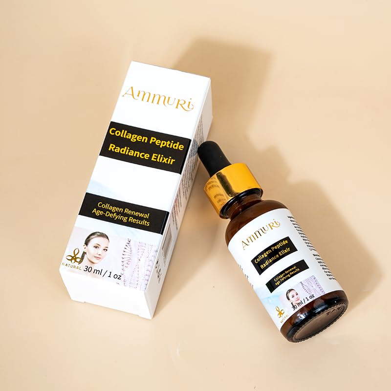 Premium Anti-Aging Collagen Serum by Ammuri - Infused with Matrixyl 3000, Hyaluronic Acid, Peptides, and Vitamin E for Visibly Reduced Fine Lines and Wrinkles