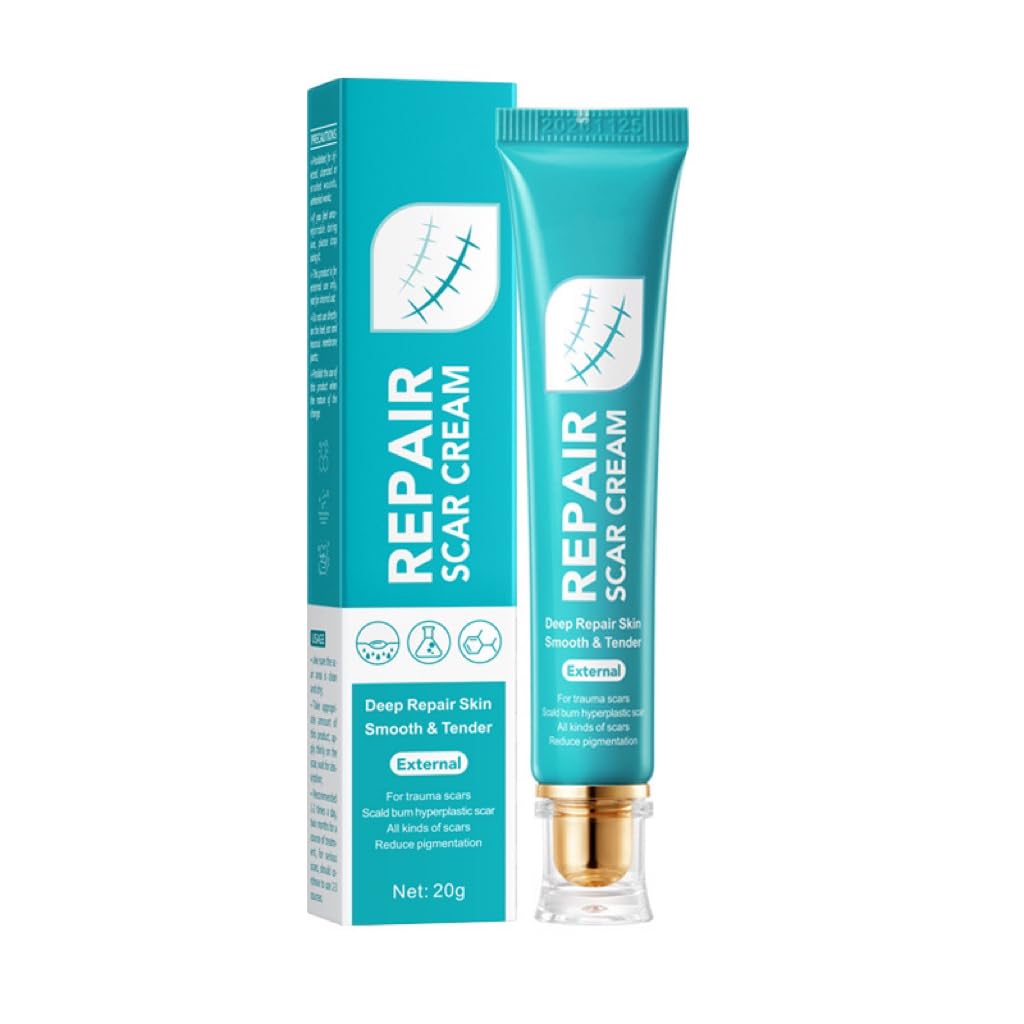 ZQUKAMZ Scar Cream Advanced Scar Gel Cream for Surgical Scars, Stretch Mark,Acne, Injury, Keloids, and More, Effective for Both Old and New Scars Professional Scar Removal Cream (Blue)