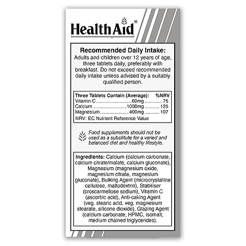 HealthAid Magnesium & Calcium - 90 Tablets