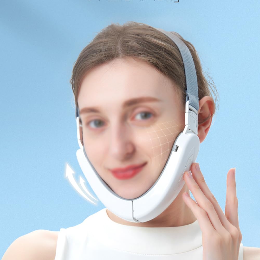 Ieron Electric V Face Beauty Meter Face Massager EMS V Shape Face Device V Face Shaping Massager Jawline Trainer for Double Chin Reduction Face Lifting and Contouring