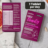 NEUBRIA NEU Beauty Multivitamin & Collagen for Skin, Hair & Nails – Botanicals, Biotin, & Antioxidants – Supports Anti-Ageing, Hydration & Elasticity, Wrinkles, Hair Growth Supplement – 30 Tablets