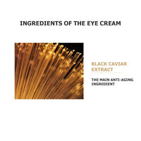 JOMTAM Caviar Black Gold Moisturizing Eye Cream Skin Rejuvenation Dark Circles Smoothing Wrinkles 60gm 2.12oz