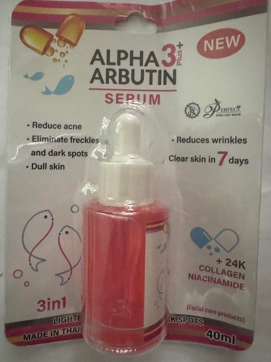 RKS BEAUTY PRODUCTS Alpha 3 Plus Arbutin Serum, 40ml, 3-in-1 Facial Care with Collagen and Niacinamide