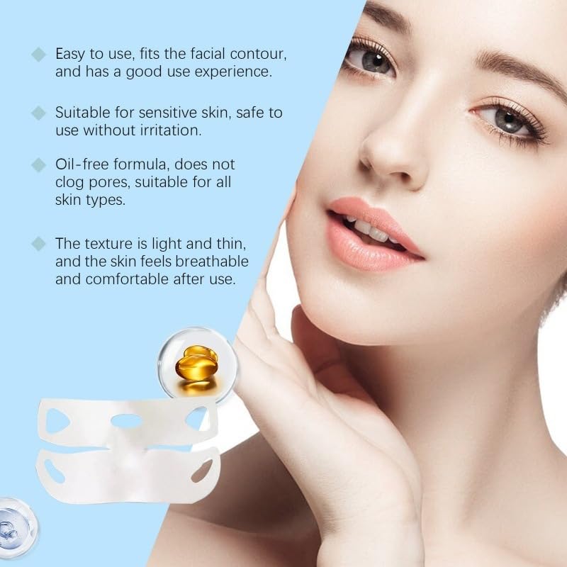 Chinology Double Chin Lifting Mask, 2pcs Chinology Chin Mask, V-line Face Lift Chin Mask, Anti Aging Collagen Face Mask for Double Chin Reducer - Say Goodbye To Your Double Chin Now