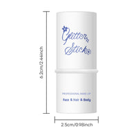 KYDA Body Glitter Stick, Chunky Glitter Gel for Face Body Hair, Sparkling Holographic Mermaid Sequins Paint, Waterproof Multiuse Makeup Glitter Gel, Silver
