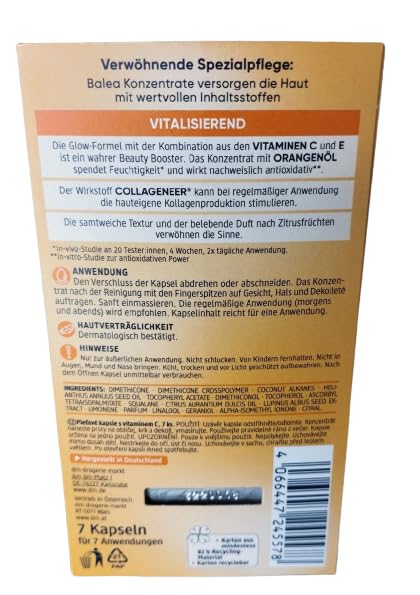 Balea Vitamin C + E Power Concentrate Pack of 11