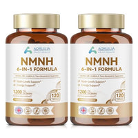 Aoruilia NMNH Supplement 1200mg, 6 in 1 NAD Alternative & Trans-Resveratrol Superior Antioxidant Blend with Max Absorption for NAD+ Booster & Energy Support, 120 Capsules,2 Pack