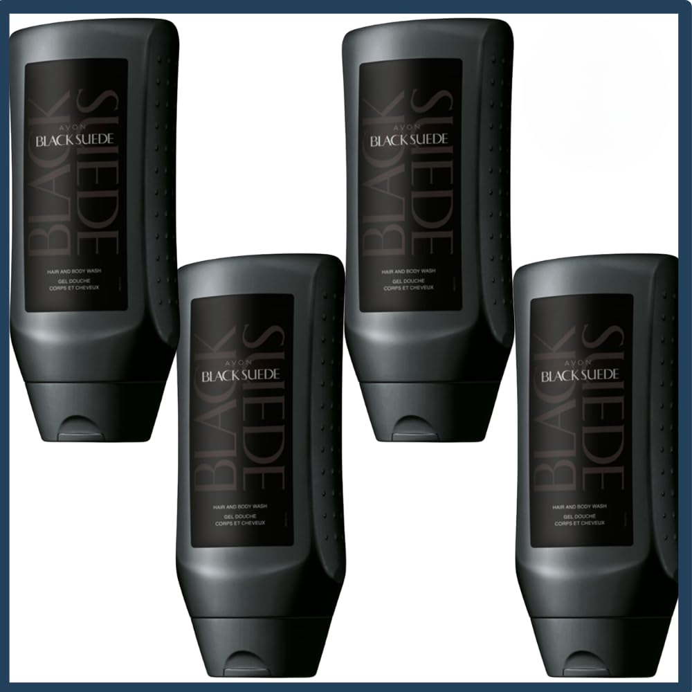 Generic Avon Black Suede Men's Hair & Body Wash | Warm Woods, Leather Accord, Fresh Greens | Cruelty Free (4)