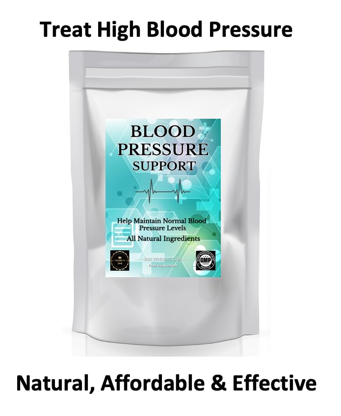 Blood Pressure Support - High Potency Natural Food Supplement Pills - 90 Day Supply