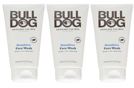 BULLDOG Bulldog Skincare Sensitive Face Wash For Men Cleanser 150ml x 3 Pack