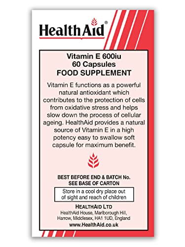 HealthAid Vitamin E 600iu - 60 Capsules