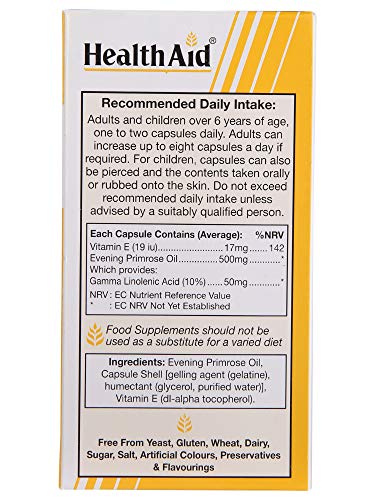 HealthAid Evening Primrose Oil 500 mg 120 Capsules
