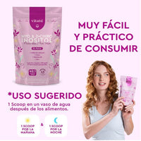Vitatú | Myo Inositol (4g) & D-Chiro Inositol (1g) Ideal Mix 40:1 | with Folic Acid + Vitamin D3 + Zinc (7.9oz / 225g)