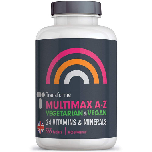Transforme Multivitamins & Minerals Formula | 365 Tablets (Up to 1 Year Supply) | 24 Multivitamins with Iron and Minerals for Men and Women | Multivitamin Tablets Suitable for Vegans