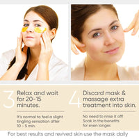 Lanboo Under Eye Gel Patches, 20 Pairs - Golden Eye Mask with Amino Acid & Collagen, Cooling Eye Care for Wrinkles, Puffy Eyes & Dark Circles, Skincare Treatment for Men & Women, USA Tested