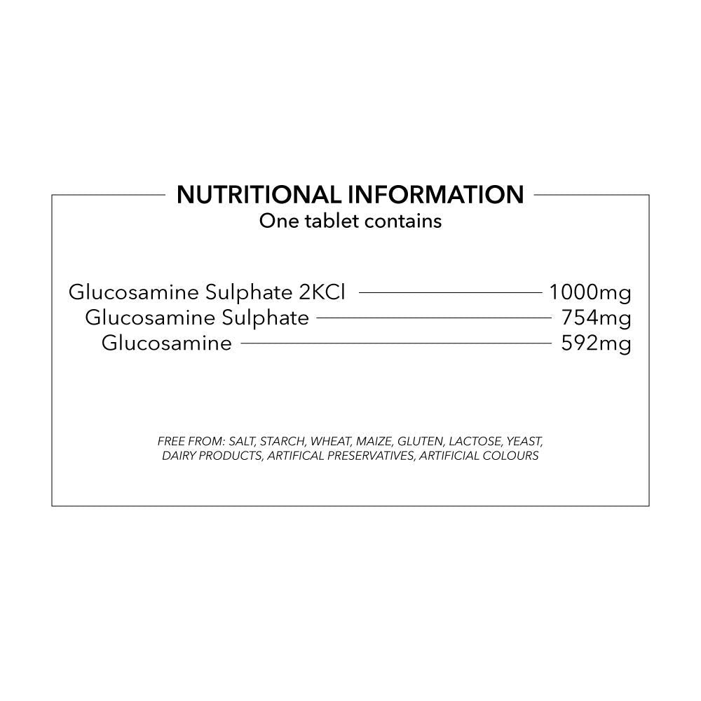 Transforme Glucosamine Sulphate 1000mg 365 Tablets, 2KCl, Vegetarian, Vegan, 1 Year Supply, Gluten Free