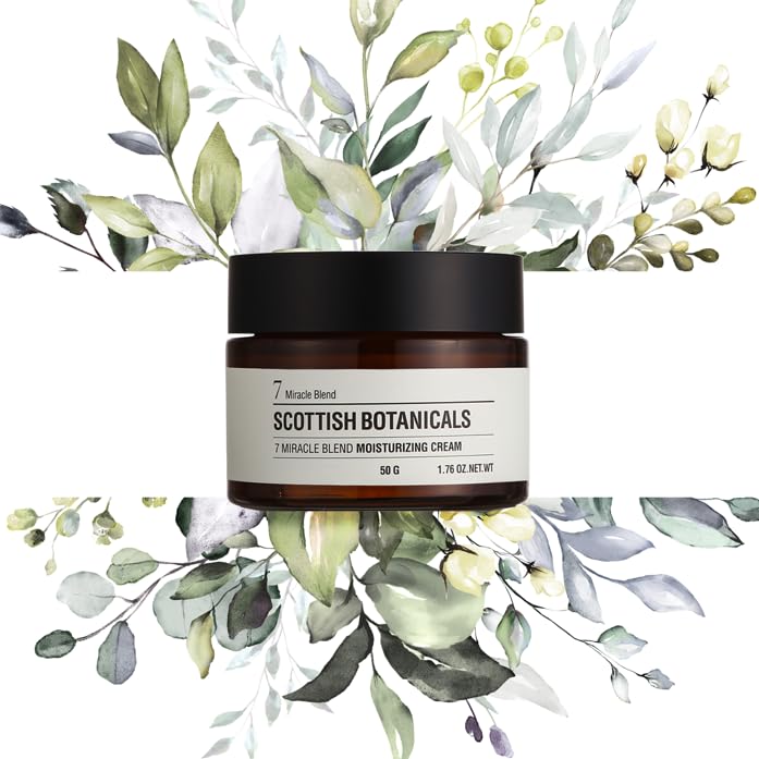 Scottish Botanicals SCOTTISH BOTANICALS - 7 Miracle Blend Moisturizing Cream, Hydrating Face cream, Infused with Herbal Ingredients, For all Skin, Daily cream, 50g, DIANA DRUMMOND