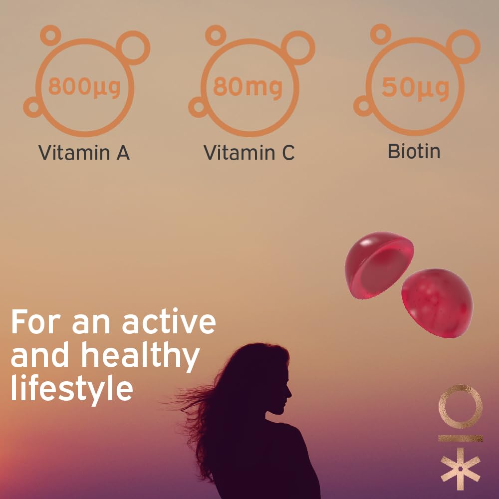 Nutriburst - Vegan Collagen Revive Gummies - Biotin (100µg), Hyaluronic Acid (100mg) + Vitamin C (80mg) - Support Natural Collagen Production, Healthy Hair, Nails & Bones - 60 Gummies 1 Month Supply