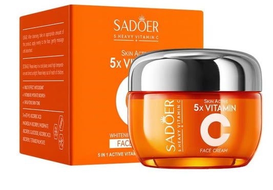 Vitamin C Face Cream, Moisturiser Face Women with Hyaluronic Acid & Vitamin C, Anti Aging & Wrinkle Day & Night Face Moisturiser for Women and Men, Boost Skin Collagen, Hydrate and Plump Skin NEW
