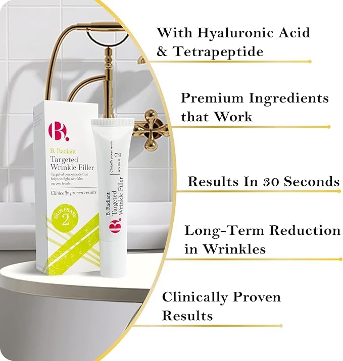 Generic Wrinkle Filler that Works with Hyaluronic Acid - Instantly Smoothens Skin, Clinically Proven Results | Cruelty Free, Vegan & Dermatologically Approved (15ml)