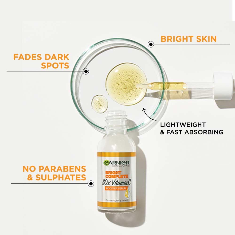 Garnier Skin Naturals Brightening And Anti-Dark Spots Bright Complete Vitamin C Booster Serum (7ml)