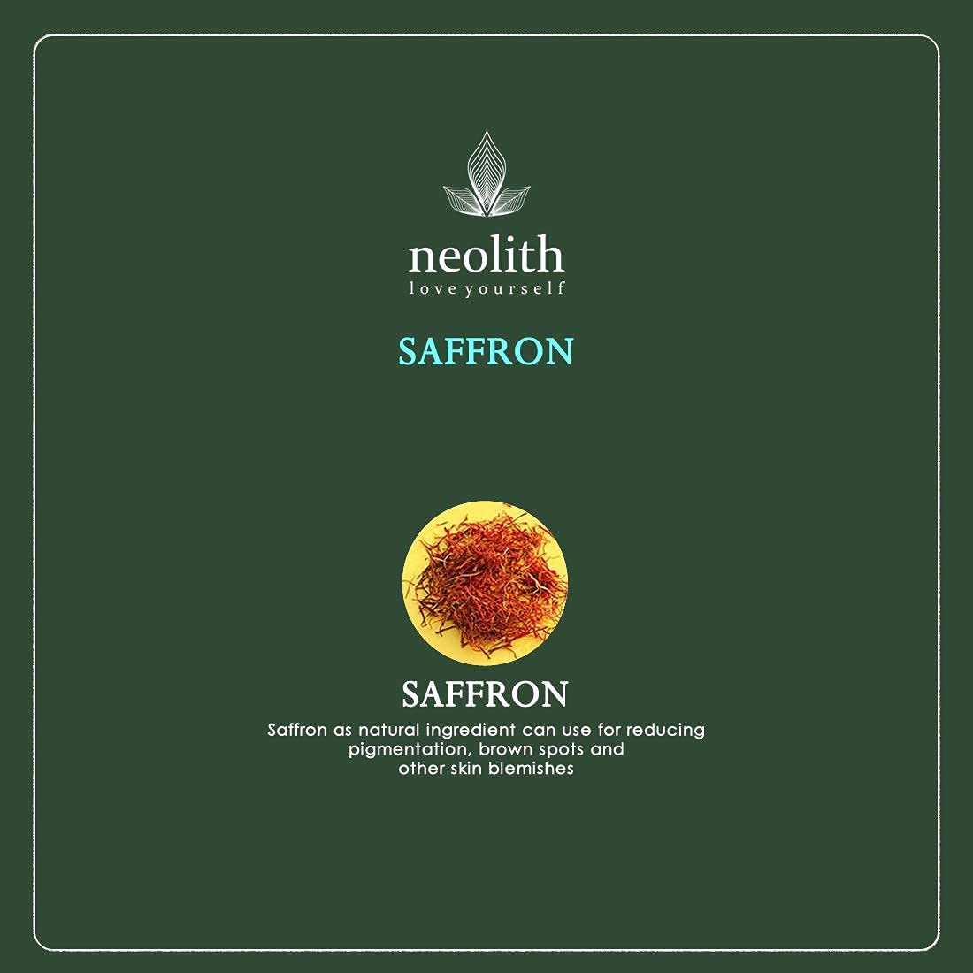 Neolith Saffron Face Pack | Skin Brightening clay face mask for glowing skin, oil control, acne control | Organic & Natural | Hydrating clay | No harmful chemical, No paraben, No Mineral oil