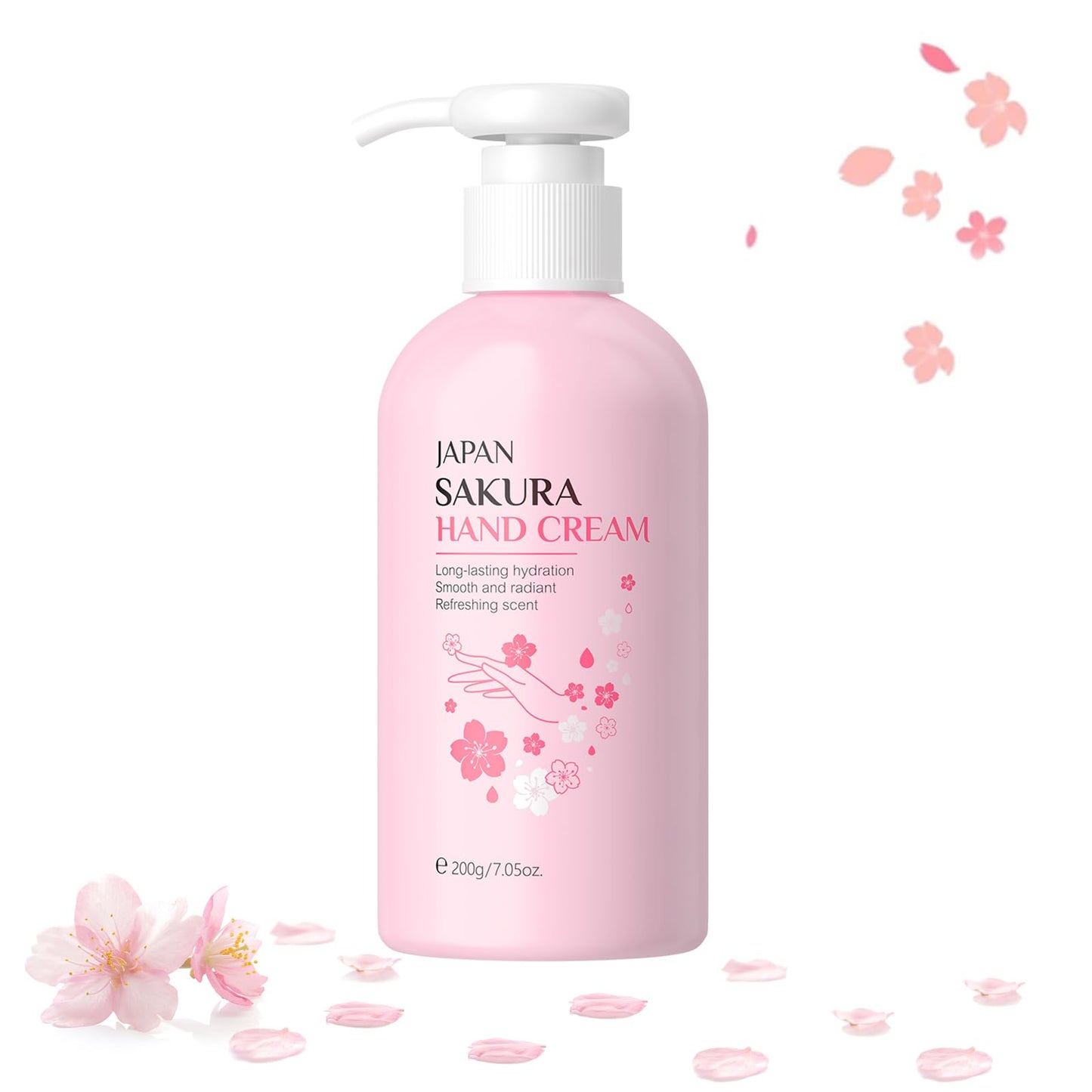 TBeautfave Japan Sakura Hand Cream, Hand Cream for Women, Cherry Blossom Hand Cream, Long-Lasting Hydration, Smooth and Radiant, Refreshing Scent, Hand Cream for Very Dry Hands, Repairs Dry Skin