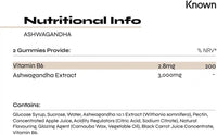 Ashwagandha Gummies 3000MG High Strength by Known Nutrition with Vitamin B6 | 120 Two-a-Day Gummies | Natural Botanical Extract | for Natural Stress Reduction | Apple Flavour (2 Months Supply)
