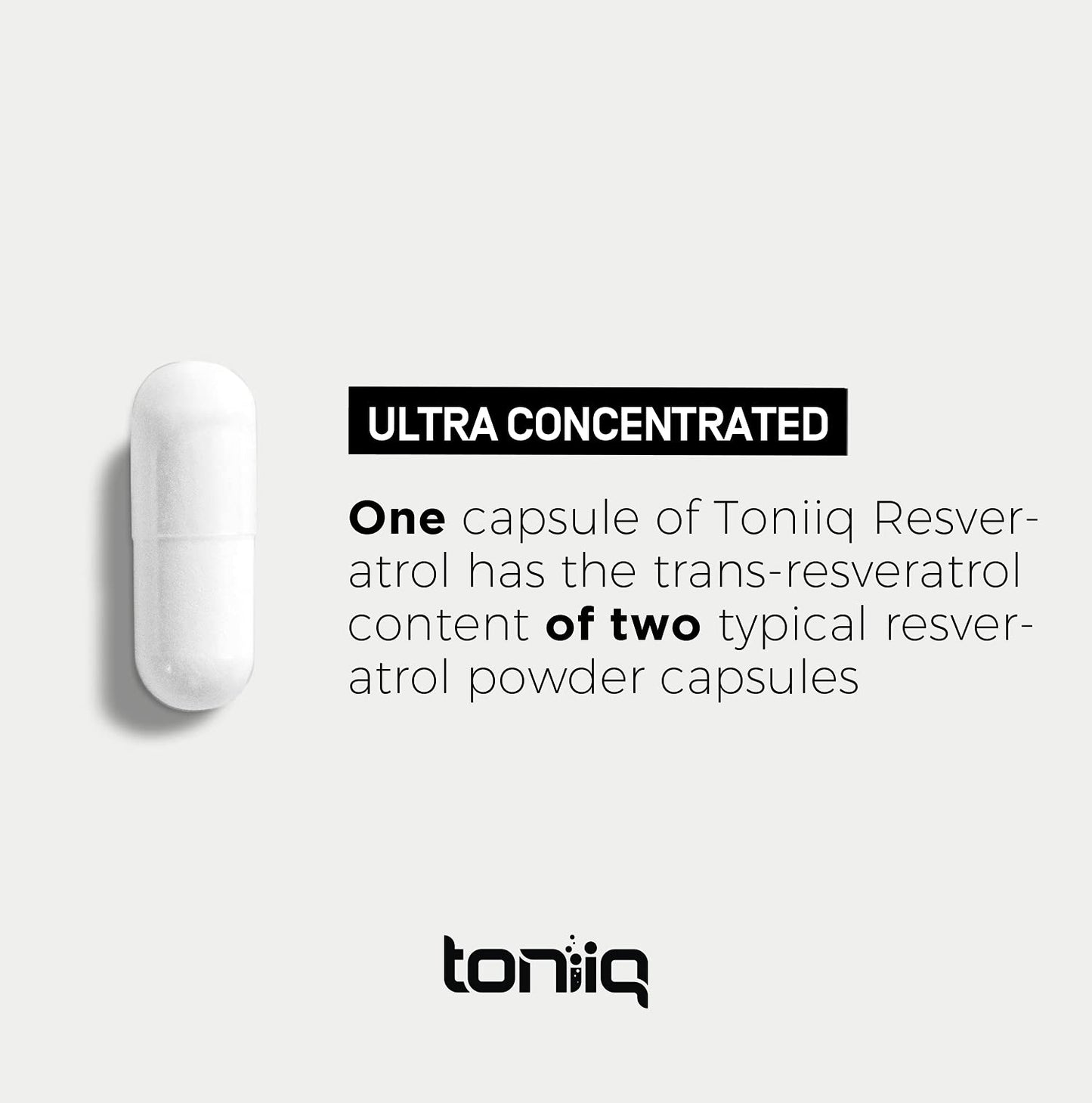 Ultra High Purity Resveratrol Capsules - 98% Trans-Resveratrol - Highly Purified and Bioavailable - 60 Caps Reservatrol Supplement