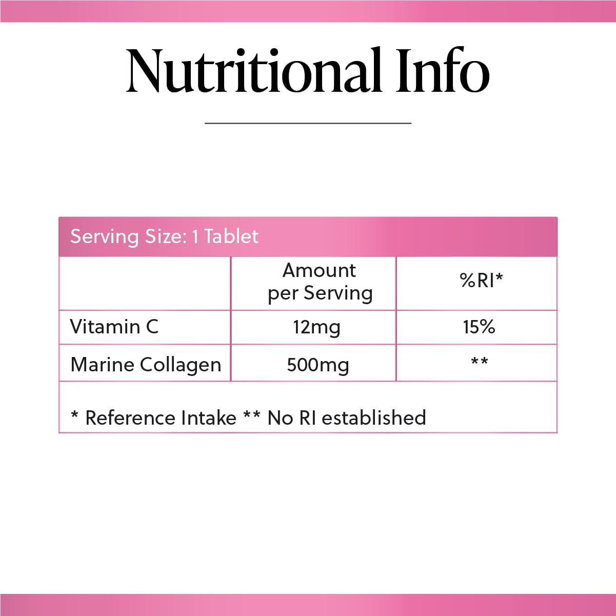 Millions & Millions - Marine Collagen 500mg + Vitamin C 12mg • Premium Quality • Supports Collagen Formation + Normal Skin Function • 30 Tablets • 1 Month Supply