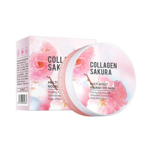 ZQUKAMZ Sakura Eye Masks, 30 Pairs Collagen Gel Under Eye Patches, Crystal Eye Masks Reduce Wrinkles and Dark Circles, Moisturizing & Anti-Aging Reducing Eye Wrinkles Skincare